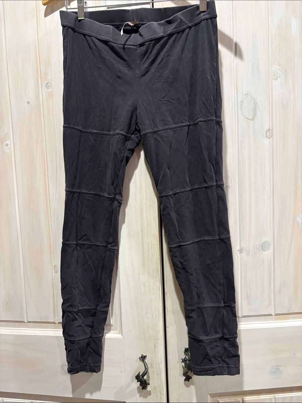 Free People Black Cropped Tiered Free Seam Leggings